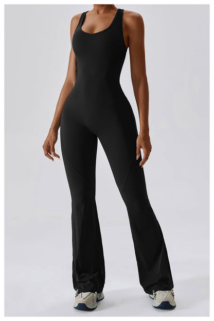 Sleeveless Flared Jumpsuit