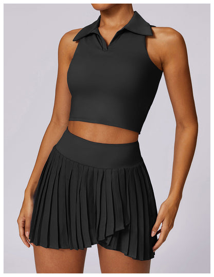 Sleeveless Cropped Polo