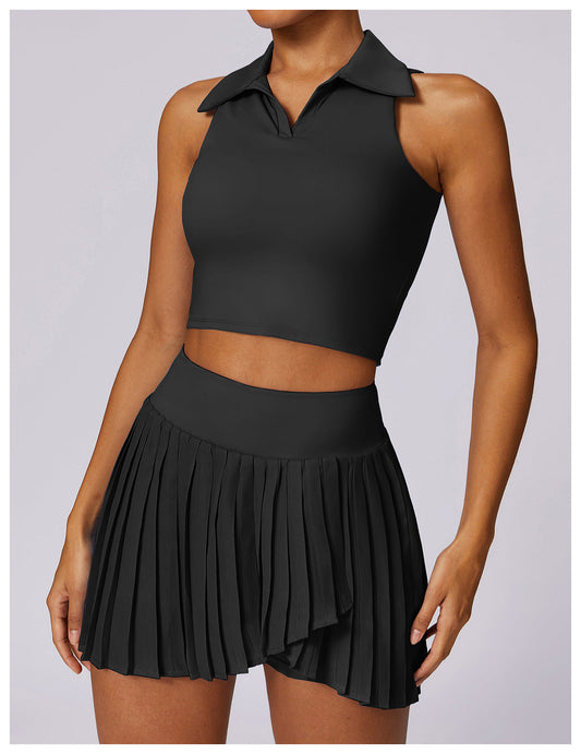 Sleeveless Cropped Polo