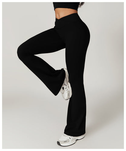Eco-Chic Crossover Flared Pants