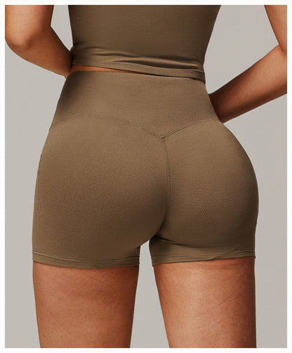 Brushed Foldover High-Waist Shorts