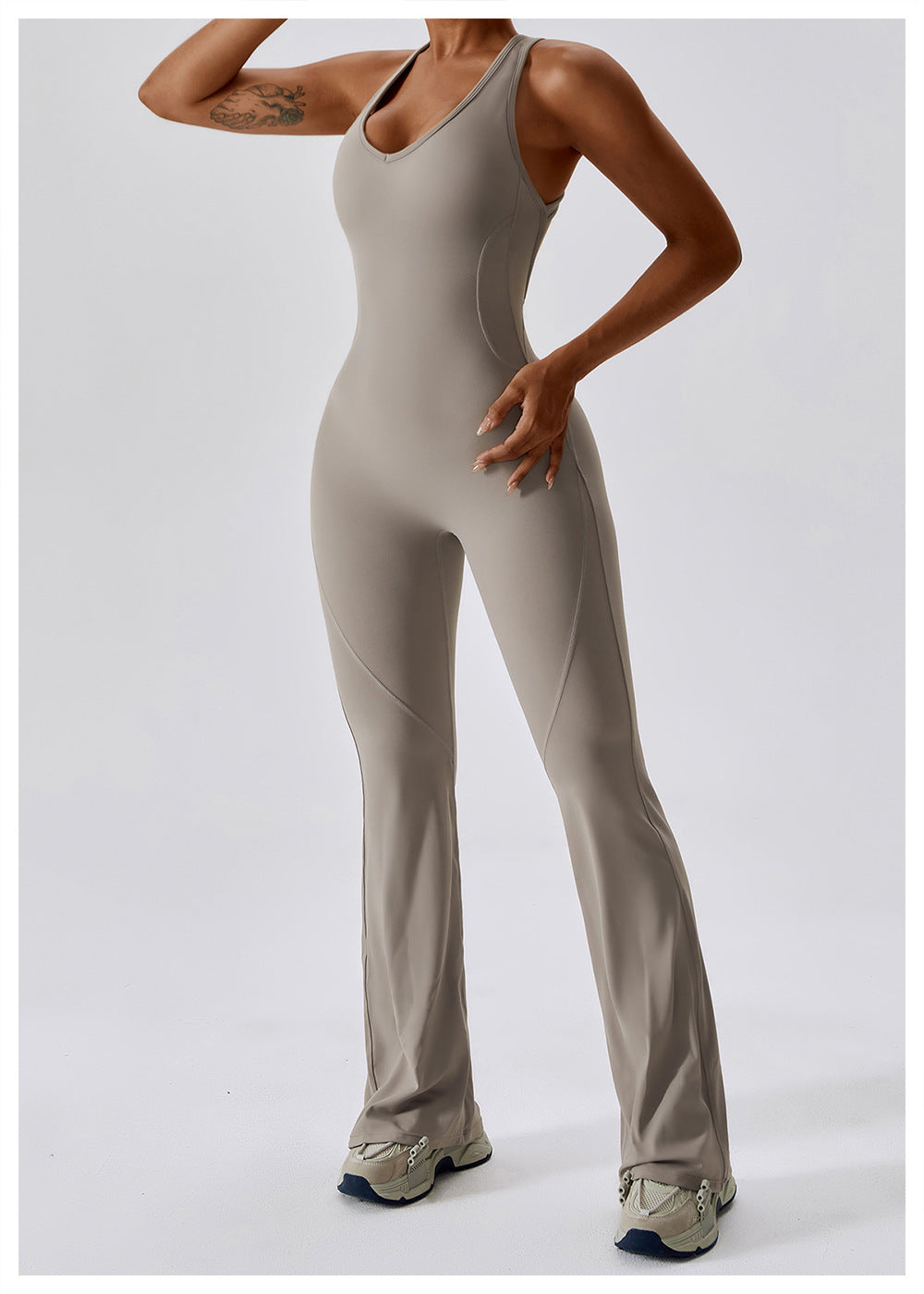 Sleeveless Flared Jumpsuit