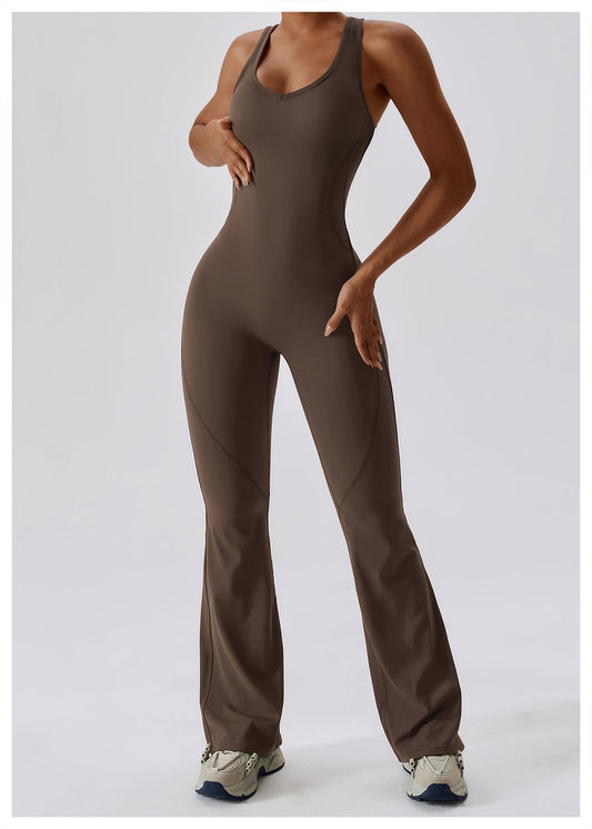 Sleeveless Flared Jumpsuit