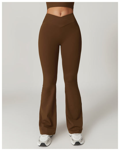 Eco-Chic Crossover Flared Pants