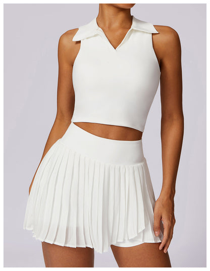 Sleeveless Cropped Polo