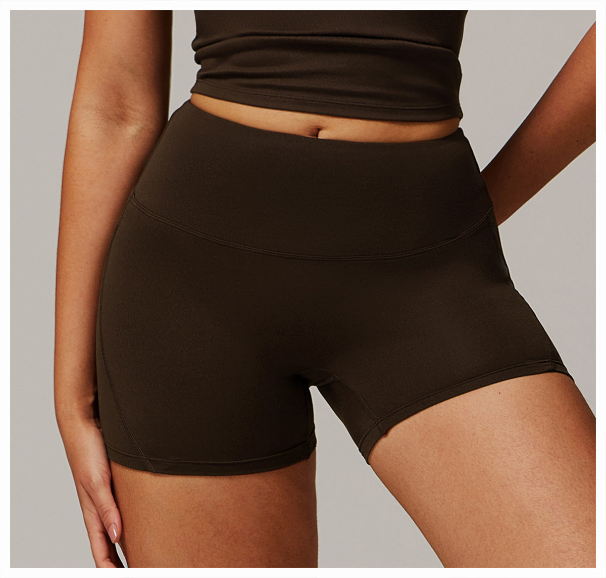 Brushed Foldover High-Waist Shorts