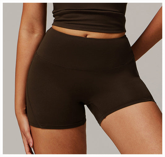Brushed Foldover High-Waist Shorts