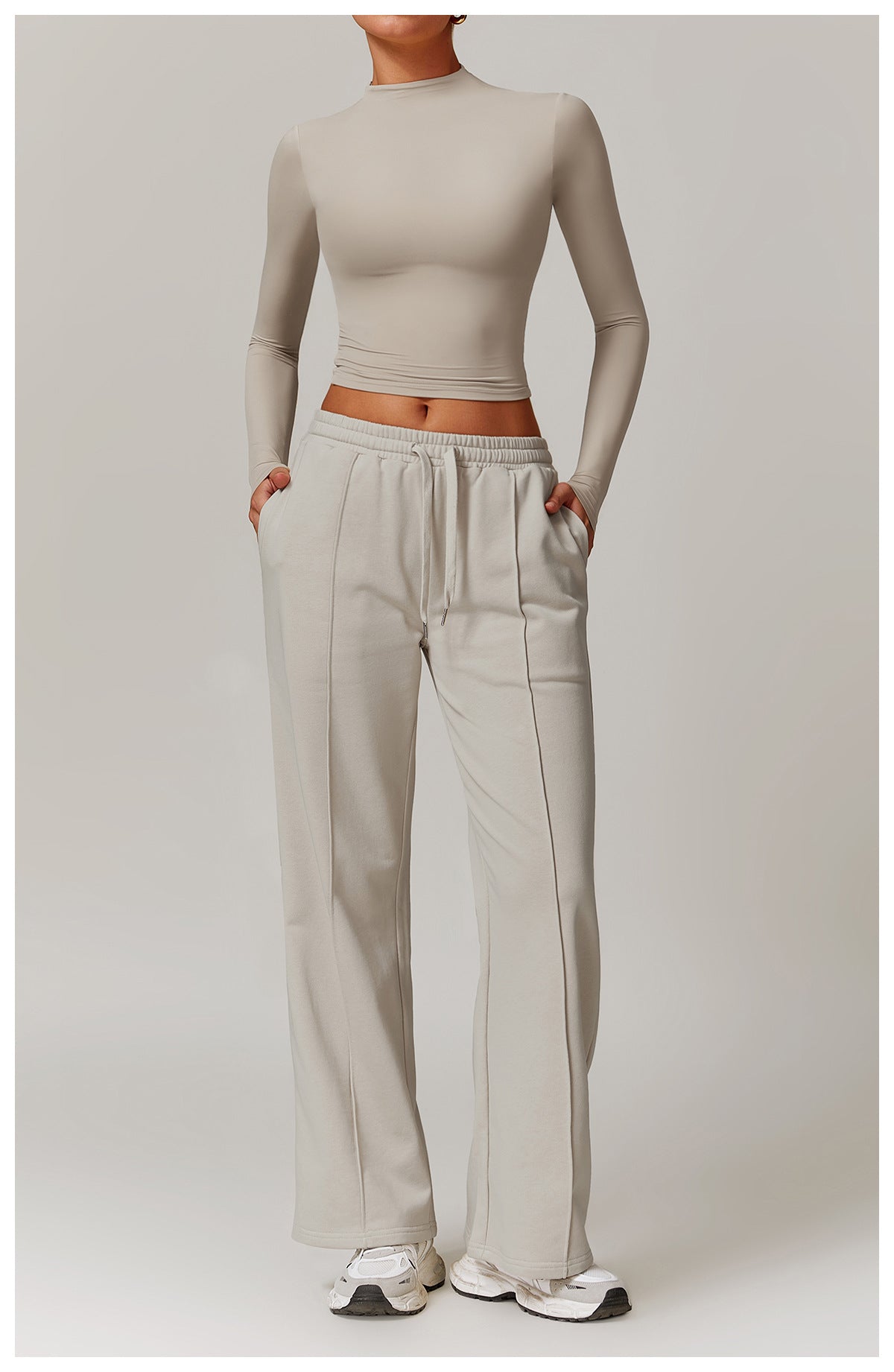 High-Waist Relaxed Straight Leg Joggers