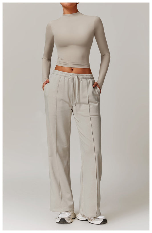 High-Waist Relaxed Straight Leg Joggers