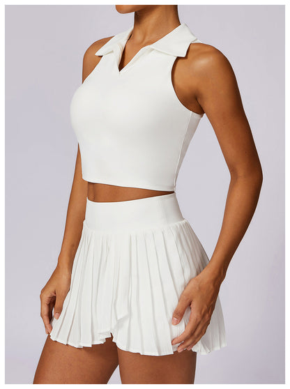 Sleeveless Cropped Polo