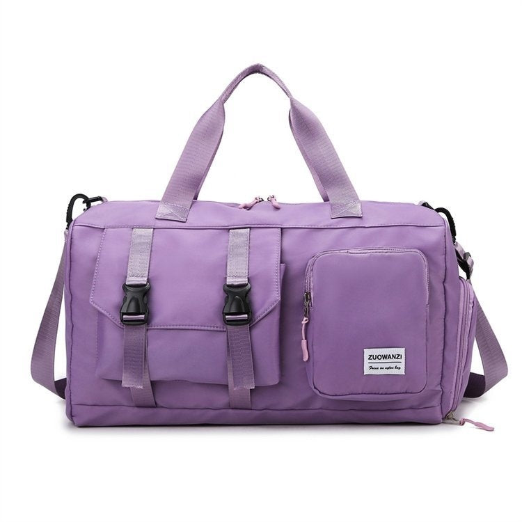 Colorful Pearlescent Yoga Fitness Bag With Dry-wet Separation-8